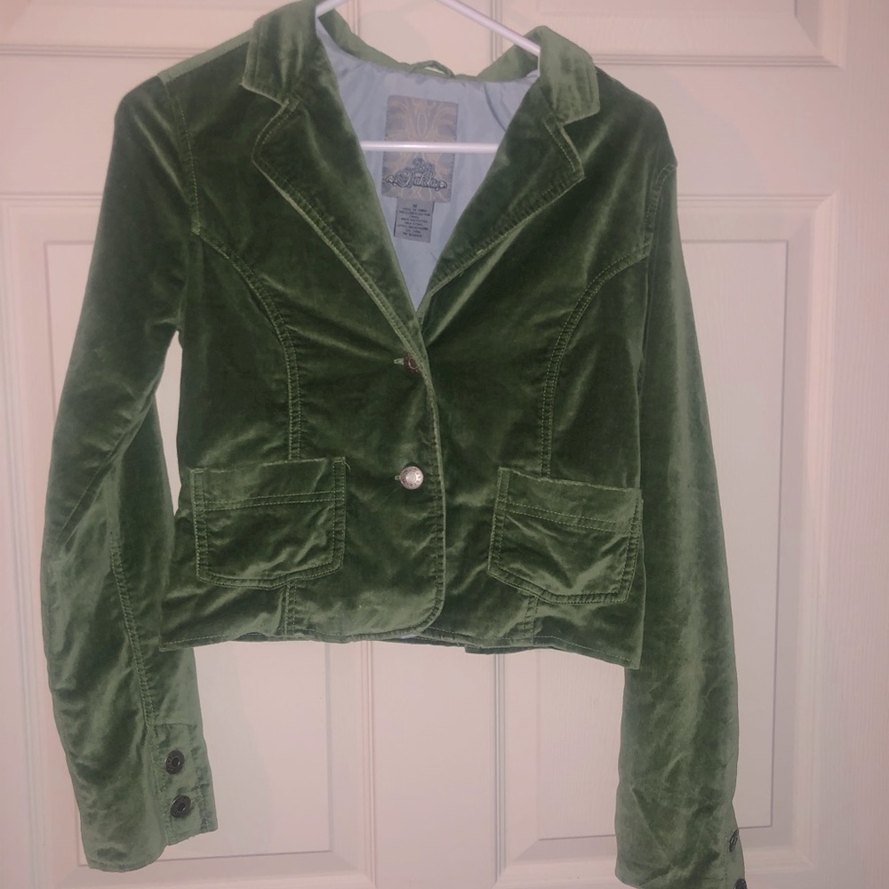 BB Dakota crushed velvet button blazer/jacket